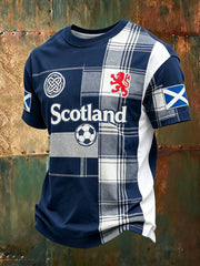 Men's Scottish Football Match Cheering Art Print Short-Sleeve T-Shirt