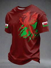 Men's Welsh Dragon Printed T-shirt