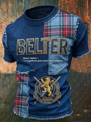 Men's Retro UK Scotland Football BELTER Printed T-shirt