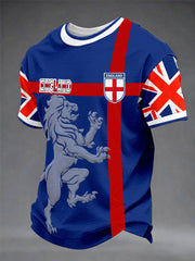 Men's British Casual Printed Unisex T-shirt