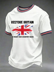 Men's Restore Britain Printed Casual T-Shirt