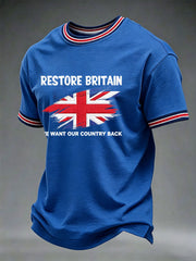 Men's Restore Britain Printed Casual T-Shirt