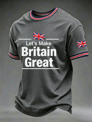 Men's 'Let's Make Britain Great' Printed Casual T-Shirt