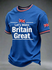 Men's 'Let's Make Britain Great' Printed Casual T-Shirt
