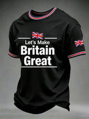 Men's 'Let's Make Britain Great' Printed Casual T-Shirt