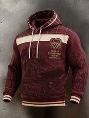 Men's Edinburgh Scotland Hearts Lover Printed Hoodie