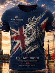 Men's Vintage British Flag Printed Short Sleeves T-shirt