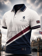 Men's Vintage British Flag Printed Short Sleeves Top
