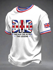 Men's British Father's Day Printed T-shirt