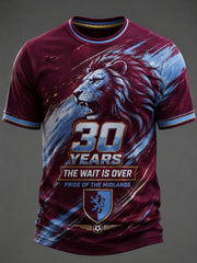 Men's Retro British Football Fan Art Print Casual Jersey