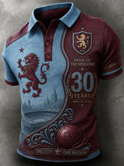 Men's Retro Football Fan Art Print Casual Jersey