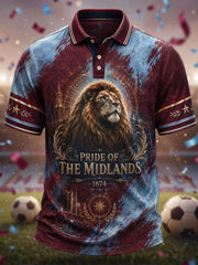 Men's Gift For Football Fans Print Casual Polo