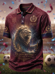 Men's Gift For Football Fans Print Casual Polo