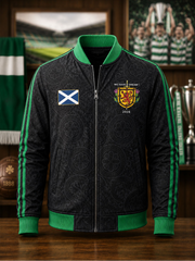 Men's UK Football Lover Scotland Printed Zip-Up Jacket