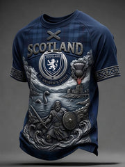 Men's UK Scotland Football Lover 2026 Printed T-shirt