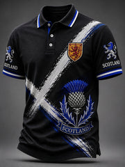 Men's Scotland Art Printed Short Sleeve Top