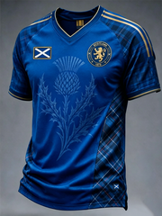 Men's SCOTLAND Printed V-neck T-shirt