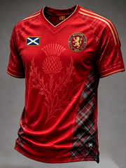 Men's SCOTLAND Printed V-neck T-shirt