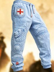 Retro England Football Fan Art Print Casual Jersey