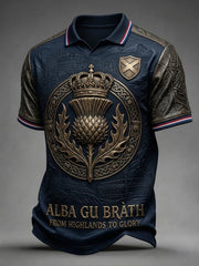 Men's UK Scotland Football Lover 2026 Printed Polo Shirt