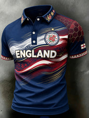 Men's England Football Short Sleeve Shirt