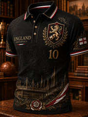 Retro England Football Fan Art Print Casual Jersey