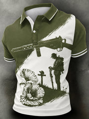 Men's British Veteran Weapon Series Art Print Polo