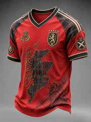 Men's Scotland Football V-neck T-shirt