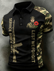 Men's British Veteran Weapon Series Art Print Polo