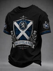 Men's Scotland Art Printed Short Sleeve T-shirt