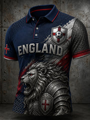 Retro England Football Fan Art Print Casual Jersey
