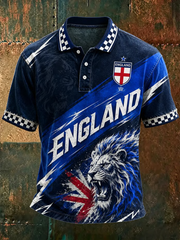 Men's UK Football Lover England Printed polo shirt