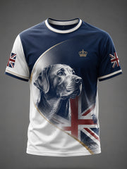 Men's British Style Printed T-shirt