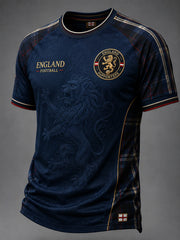 Retro England Football Fan Art Print Casual Jersey