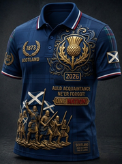 Men's Retro UK Scotland Football Lover 2026 Print Casual Short-Sleeve T-Shirt