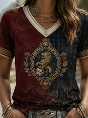 Women's Scotland Football V-Neck T-Shirt