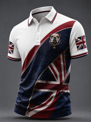 Men's British Style Printed Shirt