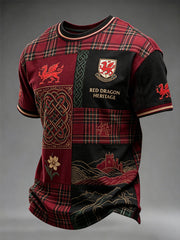 Men's Welsh Dragon Printed T-shirt