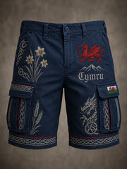 Men's Welsh Cultural Element Art Print Shorts