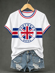 Women's Retro Northern Soul Print Casual Tee