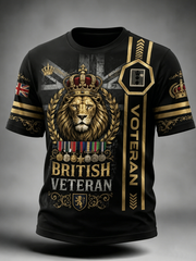 Men's British Veteran Print short sleeves t-shirt