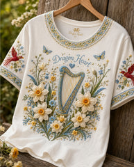 Women's Welsh-Inspired Art Print Casual T-Shirt