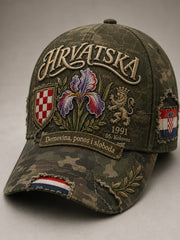 Unisex Croatian Military Patriotic Art Print Hat