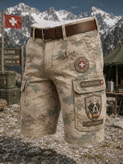 Men's Camouflage Military-Print Cropped Cargo Pants