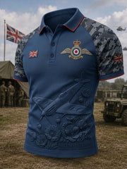 Men's British Veteran Print polo t-shirt