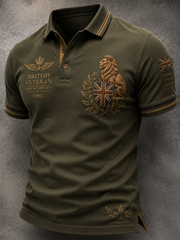 Men's British Veteran Print polo shirt