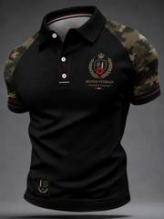 Men's British Veteran Print polo shirt