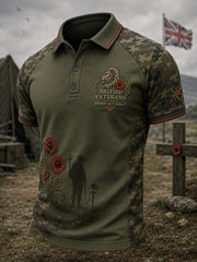 Men's Veteran Memorial Graphic Short-Sleeve Polo Shirt