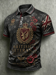 Men's British Veteran Print polo shirt