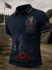 Men's Veteran Memorial Graphic Short-Sleeve Polo Shirt
